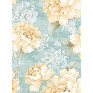 Seabrook Designs GL30703 Galia Acrylic Coated Floral Wallpaper